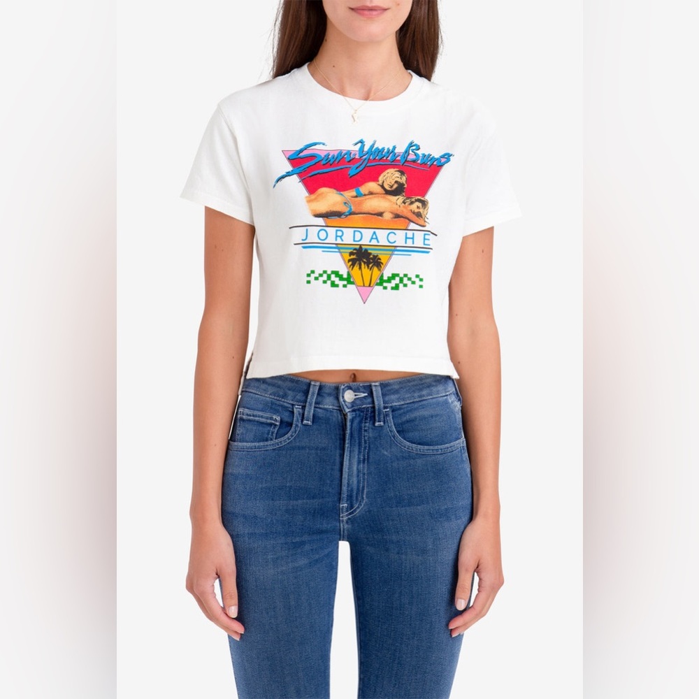 Jordache Vintage “Sun Your Buns” Crop Top Size M